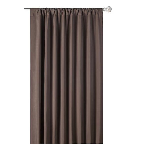 84-in Walker Chocolate Room Darkening Thermal Lined  Single Curtain Panel - Picture 3 of 3